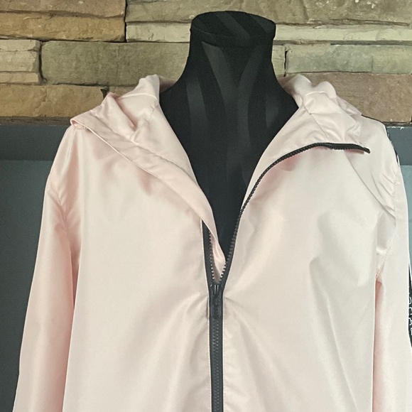 SPYDER Hoodie Windbreaker Lightweight Jacket Outdoor Athletic Pink Black XL - Picture 3 of 11